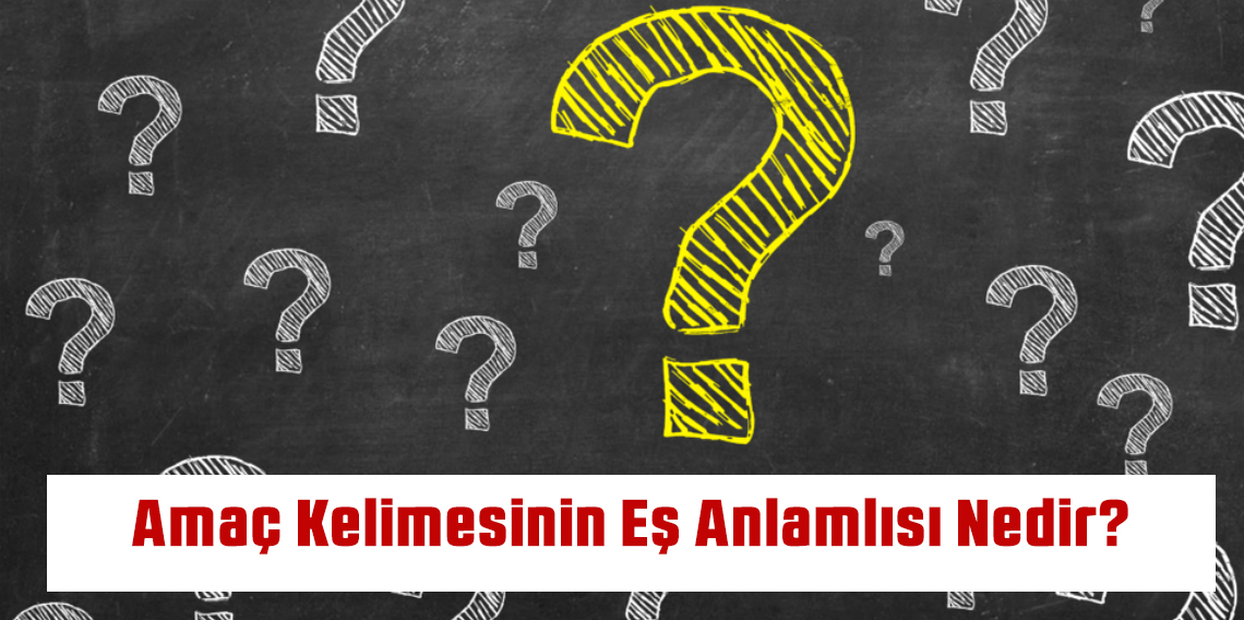 Amaç Kelimesinin Eş Anlamlısı Nedir?