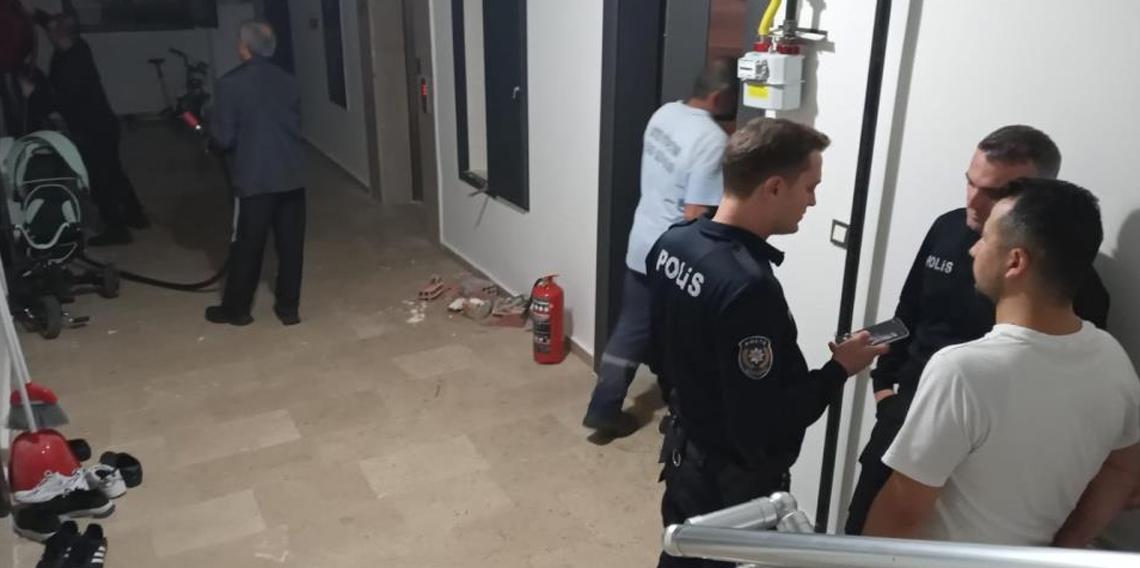 Sinop'ta apartman dairesinde yangın paniği
