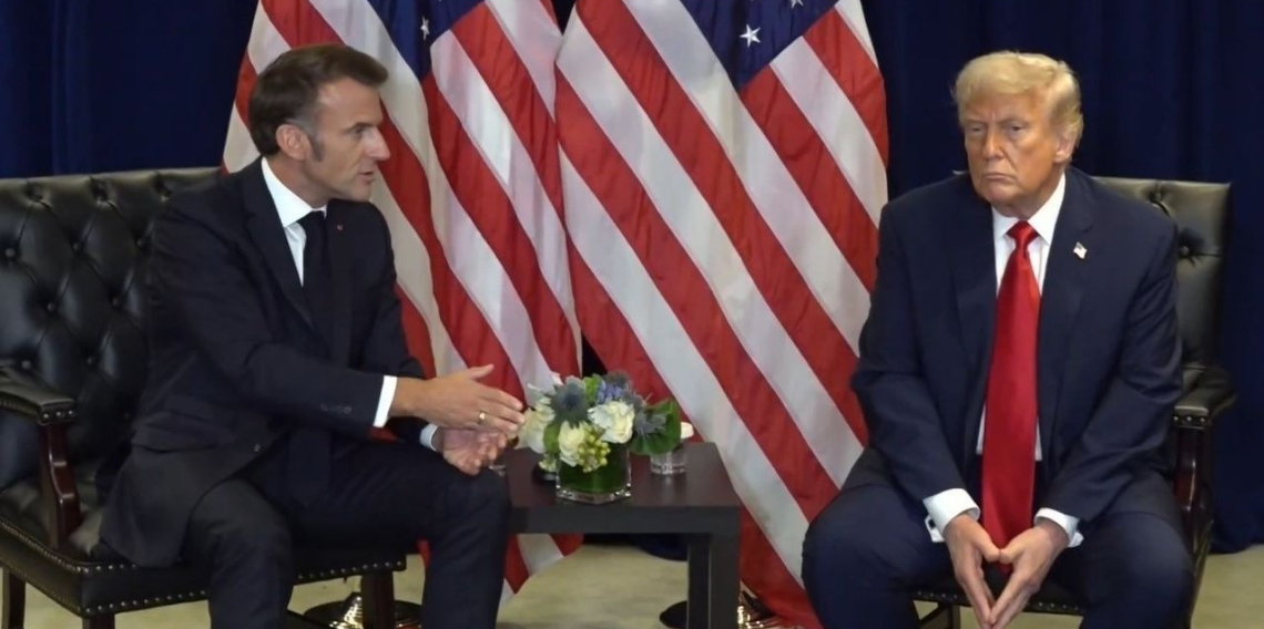 Trump ve Macron görüşmesinde Filistin anlaşmazlığı