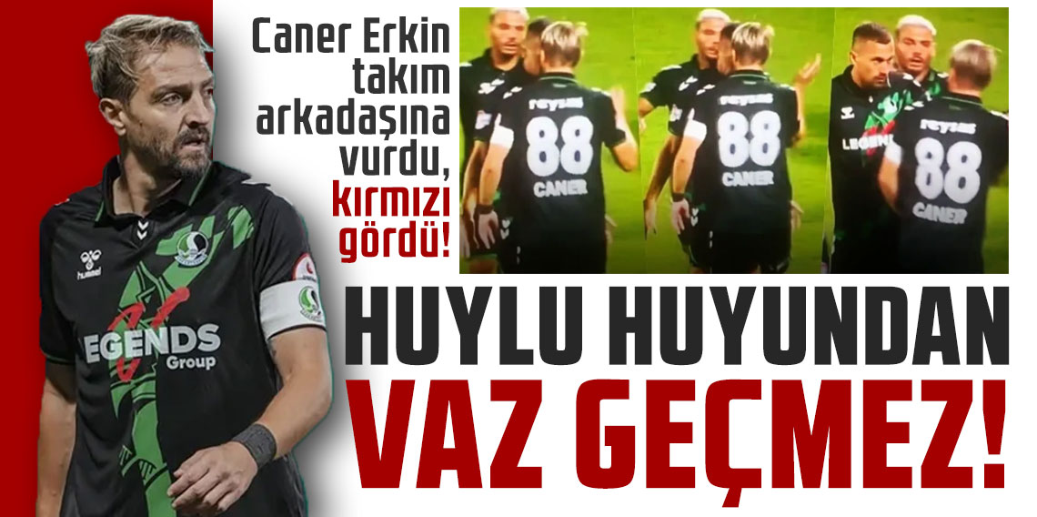 Sakaryaspor'da takım arkadaşına tokat atan Caner Erkin kırmızı kart gördü