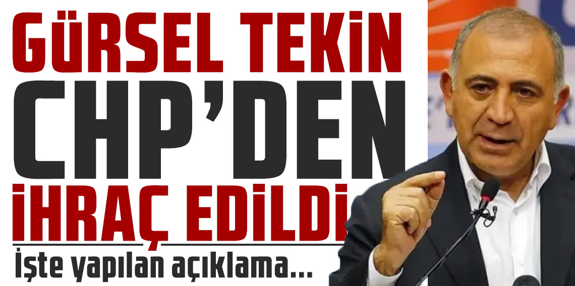 Gürsel Tekin CHP'den ihraç edildi