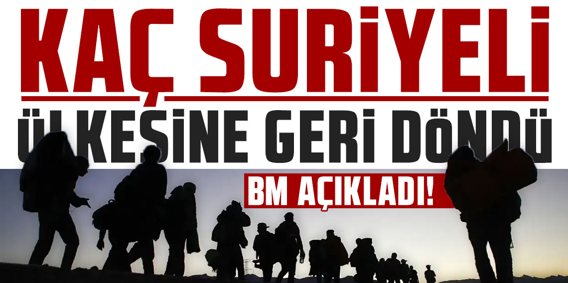 BM açıkladı! Kaç Suriyeli ülkesine geri döndü!