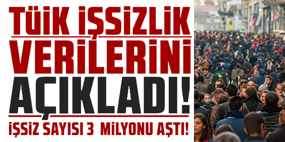 İşsiz sayısı 3 milyonu aştı! Kadın işsizlik oranı yüzde 11,6’ya çıktı, Ağustos’ta 168 bin kişi daha işsiz kaldı
