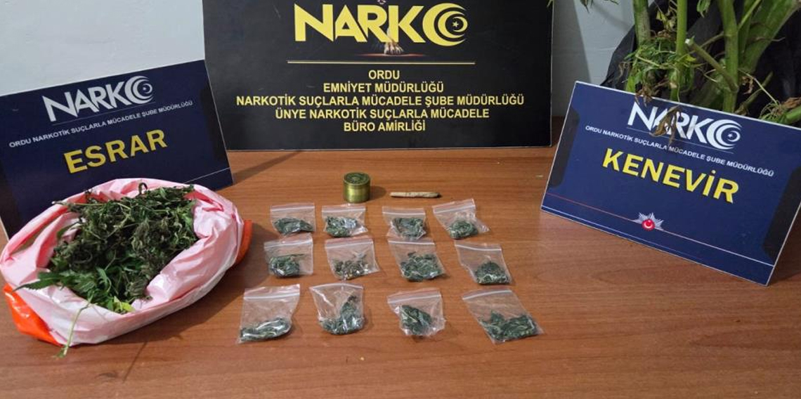 Ordu’da uyuşturucu operasyonlarında 2 tutuklama
