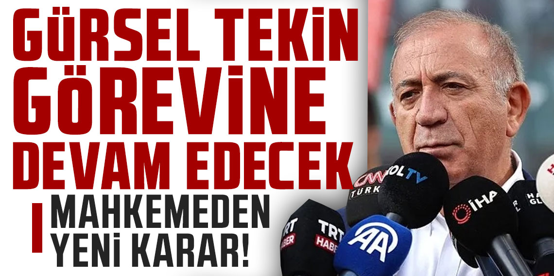 Mahkemeden yeni karar: Gürsel Tekin göreve devam edecek