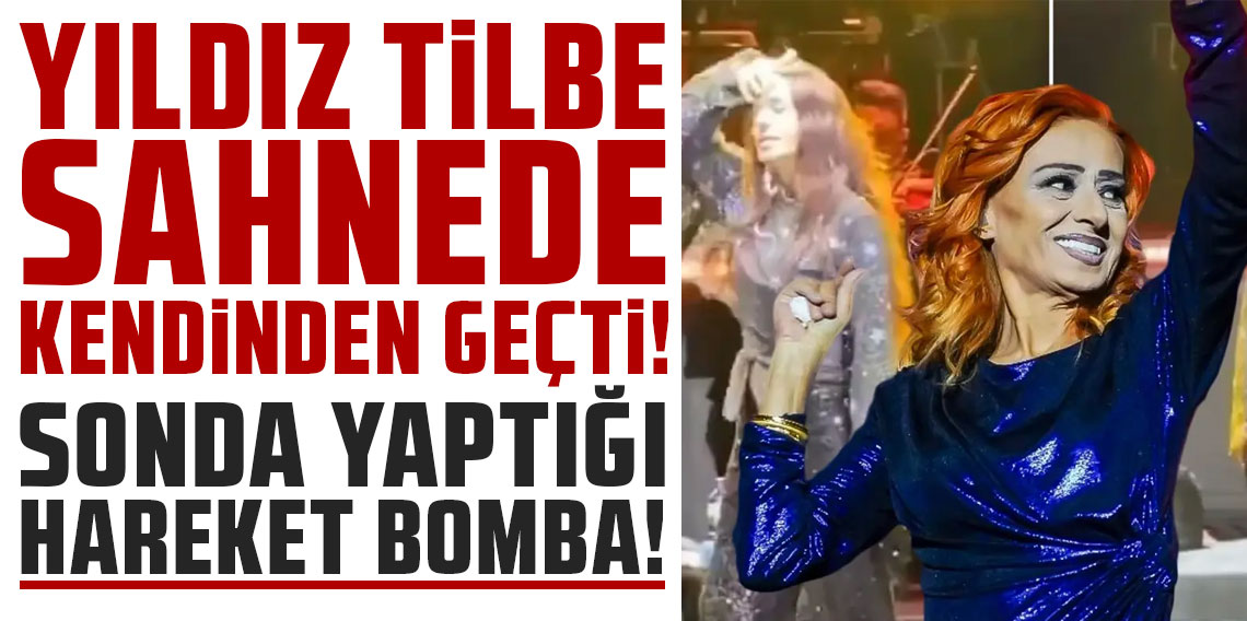 Sahnede kendinden geçen Yıldız Tilbe peruğunu çıkarıp halay çekti