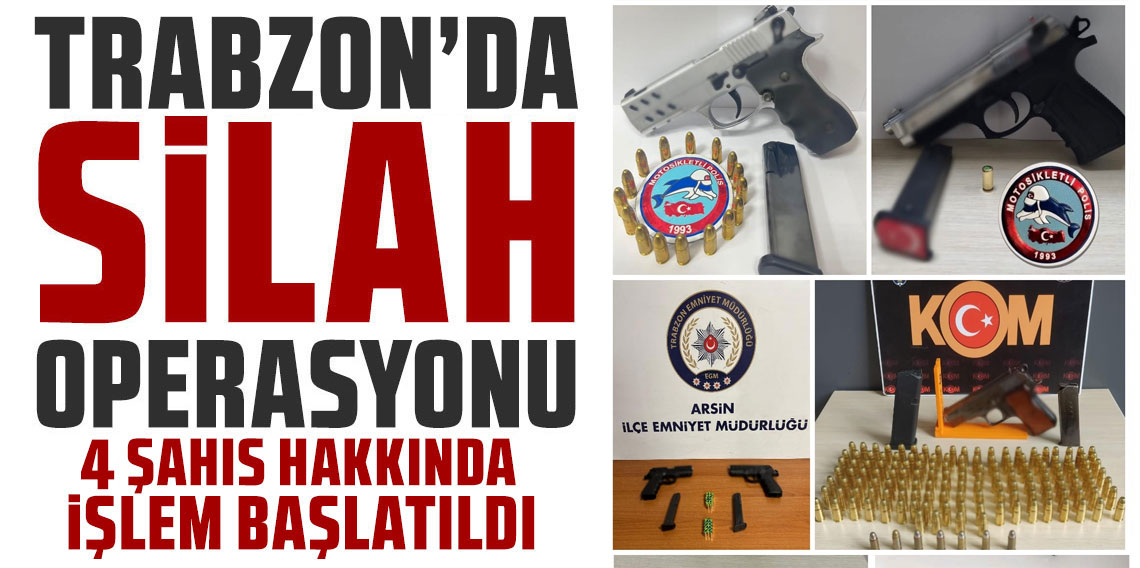 Trabzon'da Silah Operasyonu: Ruhsatsız Tabancalar Ele Geçirildi
