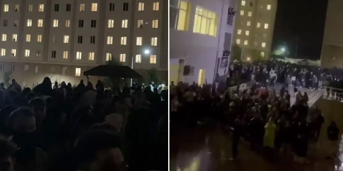 KYK yurdunda su krizi! Onlarca öğrenci protesto gösterisi düzenledi
