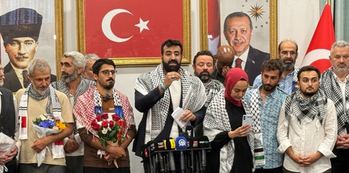 Sumud Filosu’nda alıkonulan 15 Türk aktivist İstanbul’a geldi
