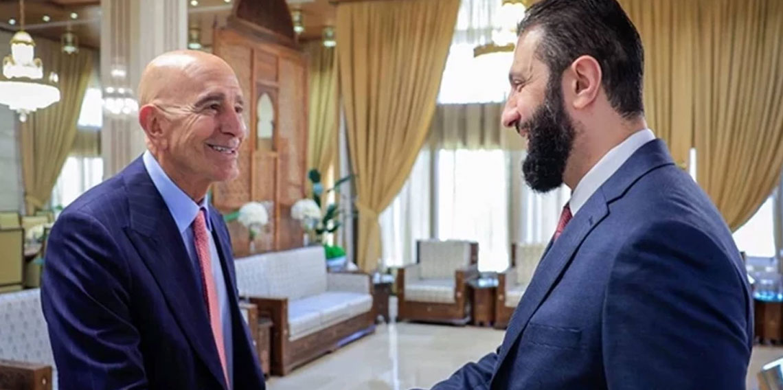 Suriye Cumhurbaşkanı Şara ile ABD temsilcisi Barrack görüştü