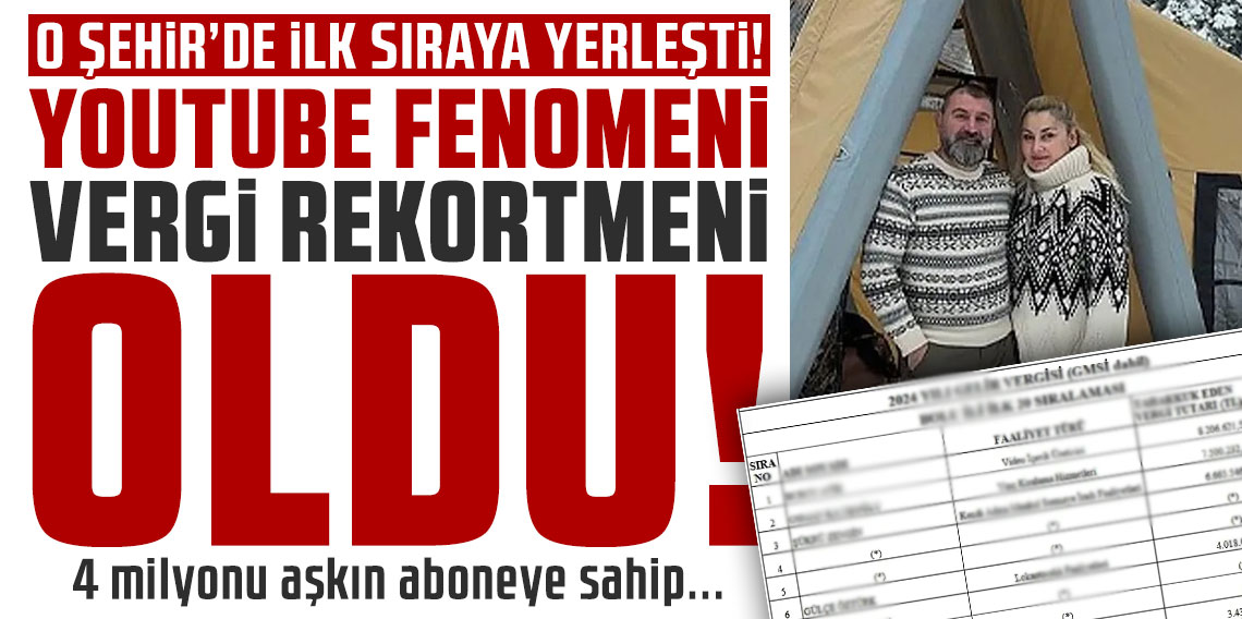YouTube fenomeni vergi rekortmeni oldu!