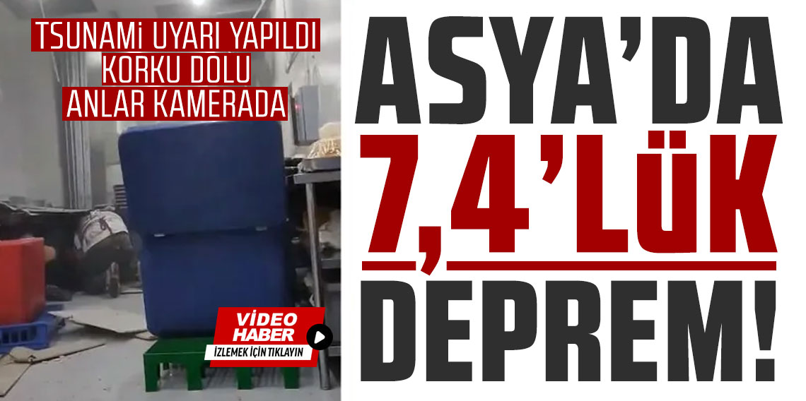 Filipinler'de 7.4 büyüklüğünde depremin şiddeti kamerada