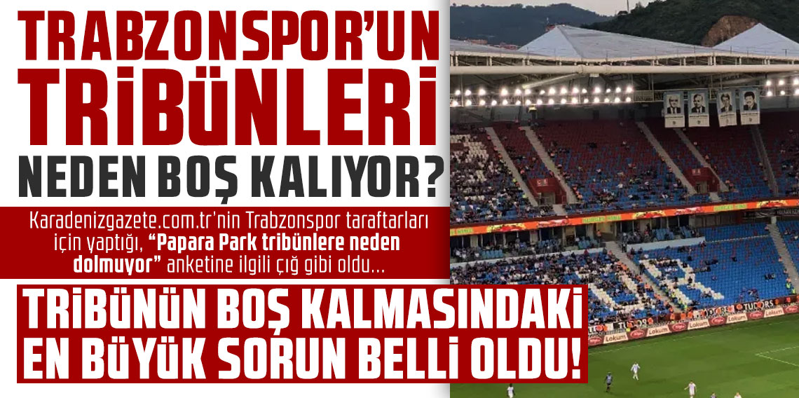 Trabzonspor'un tribünleri neden boş kalıyor? Tribünün boş kalmasındaki en büyük sorun belli oldu!