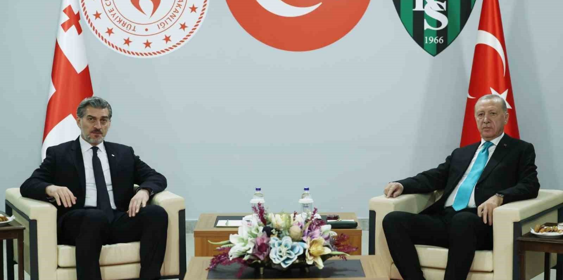 Cumhurbaşkanı Erdoğan, Gürcistan Cumhurbaşkanı Kavelaşvili ile bir araya geldi