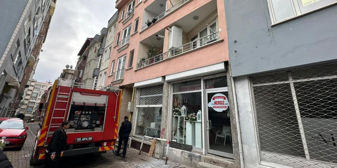 Samsun'da çatı yangını