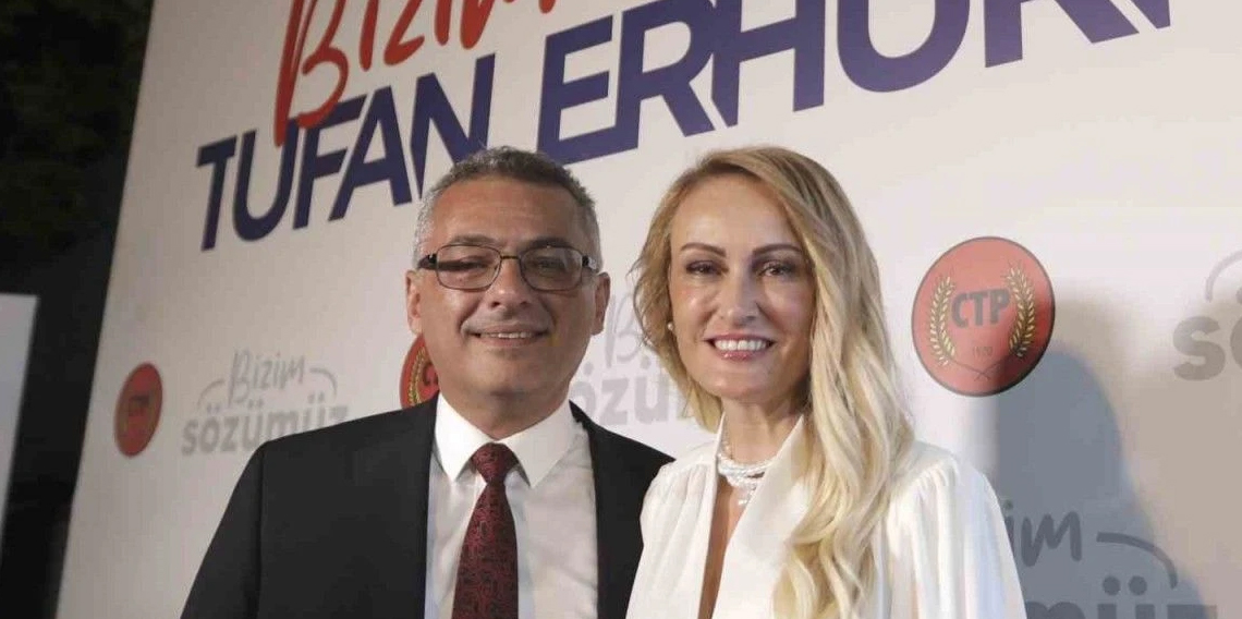 KKTC'nin yeni Cumhurbaşkanı Erhürman'dan zafer mitingi