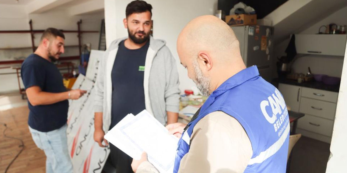 Canik'te işletmelere ruhsat denetimi