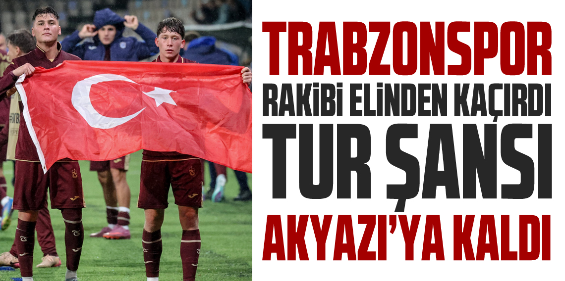 Trabzonspor U19 galibiyeti 90’da kaçırdı!