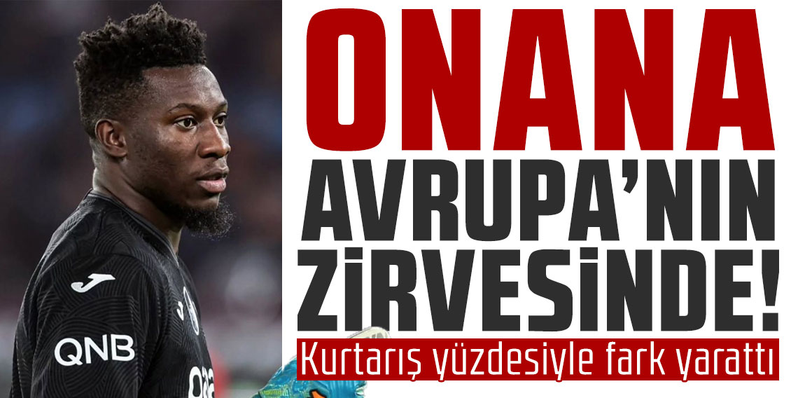 Onana Avrupa’nın zirvesinde! Kurtarış yüzdesiyle fark yarattı