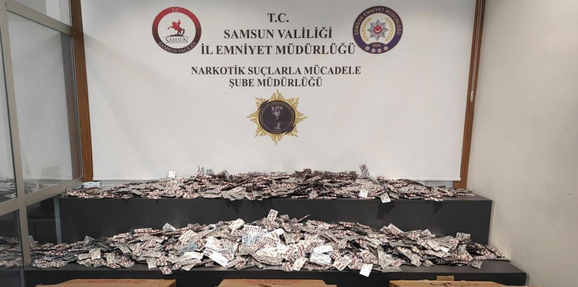 Samsun’da 110 bin uyuşturucu hap ele geçirildi