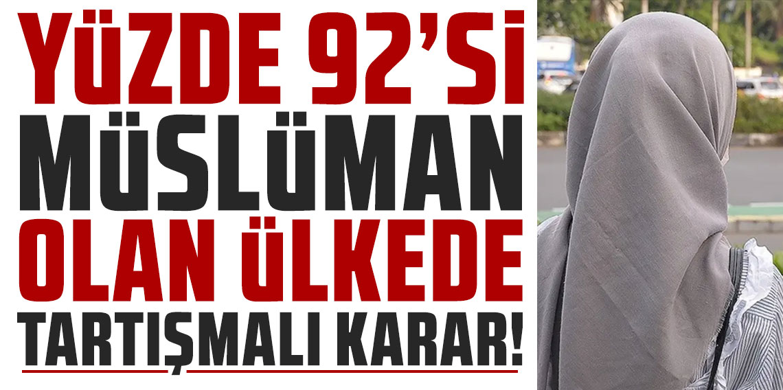 Yüzde 92'si Müslüman olan ülkede okullarda başörtüsü yasaklandı