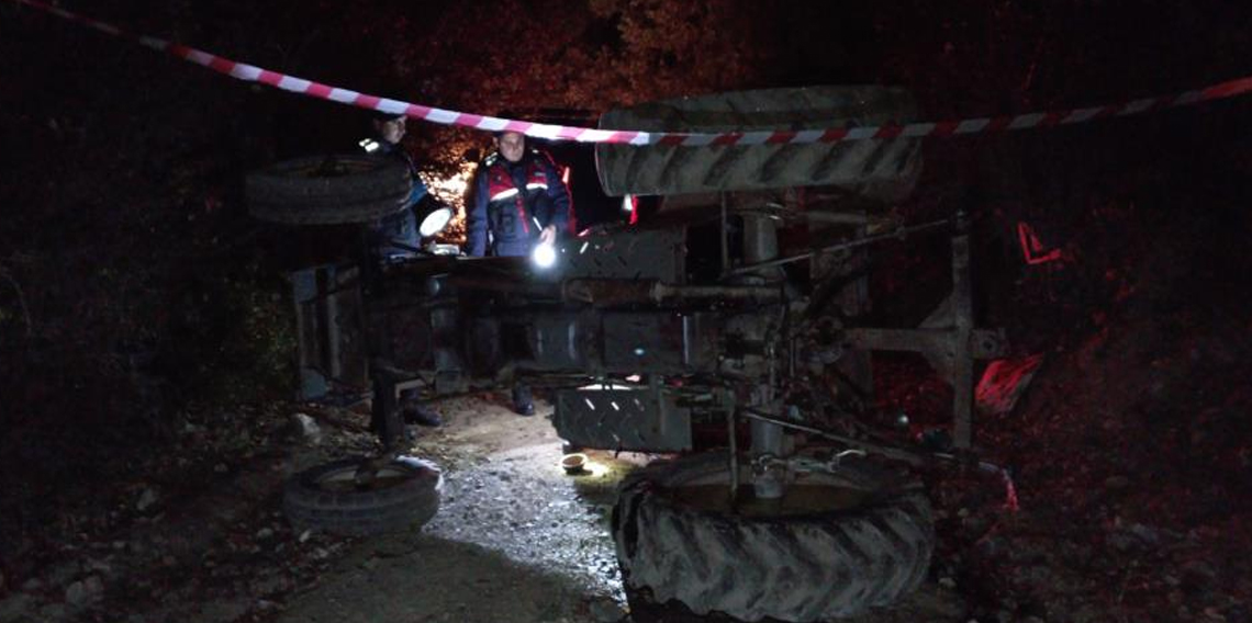 Tokat’ta devrilen traktörün sürücüsü hayatını kaybetti