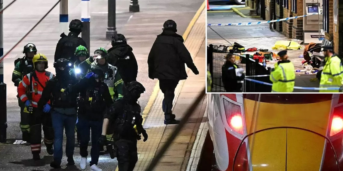 Trende bıçaklı saldırı dehşeti! 9'u ağır 10 kişi yaralandı