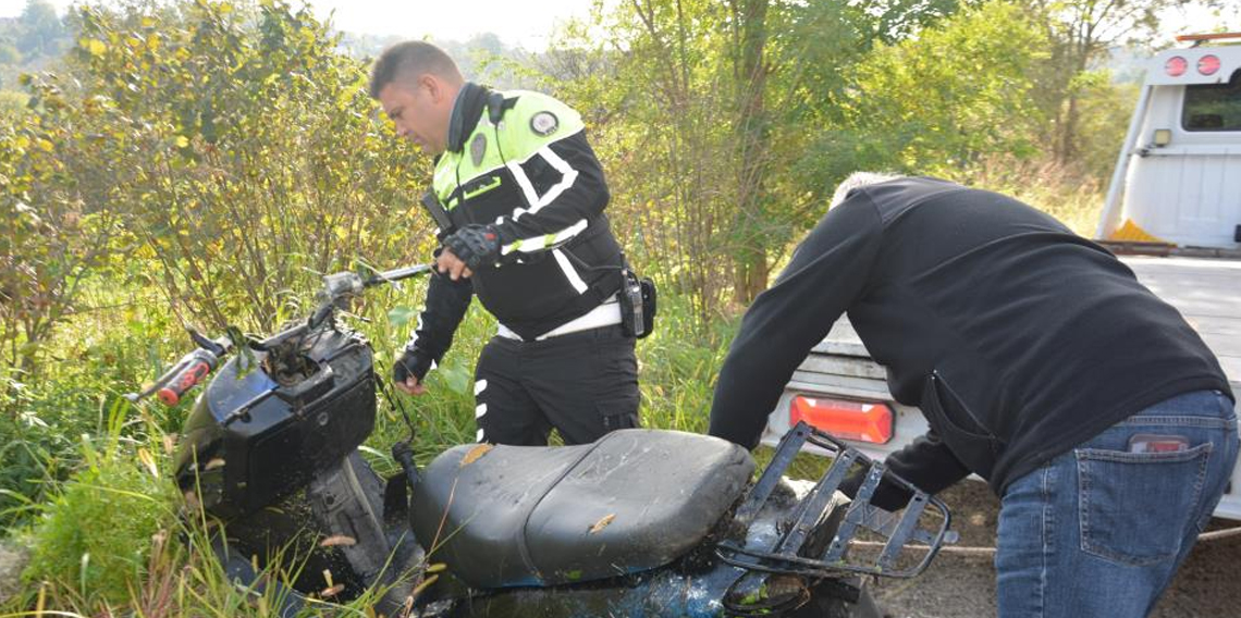 Ordu’da dere yatağında terk edilmiş motosiklet bulundu