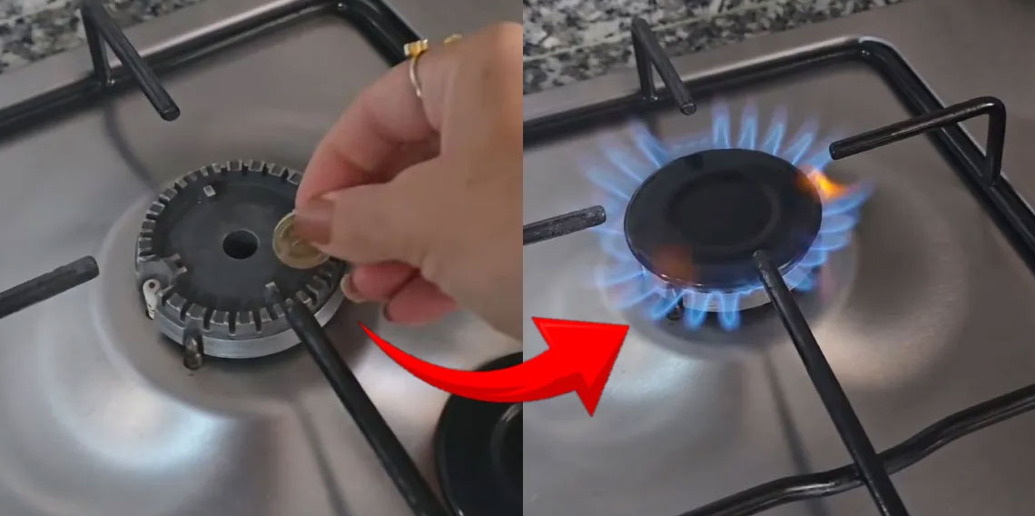 Ocak gözüne bozuk para yerleştirin, farkı izleyin...