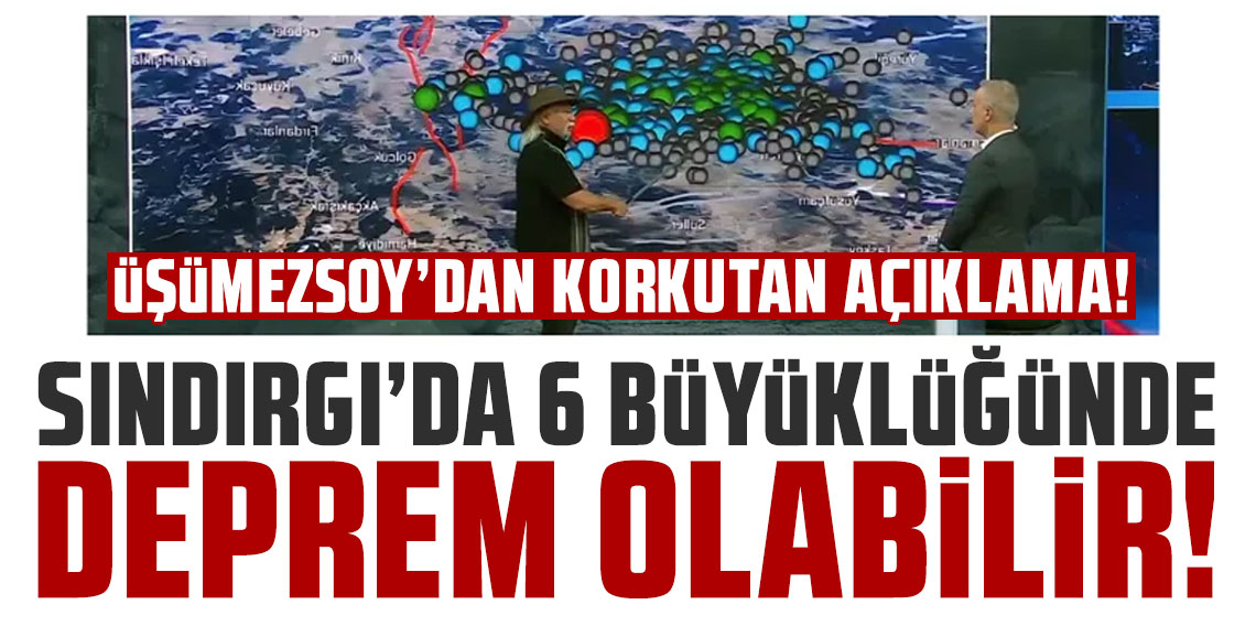 Şener Üşümezsoy: Sındırgı'da 6.0 büyüklüğünde yeni bir deprem olabilir