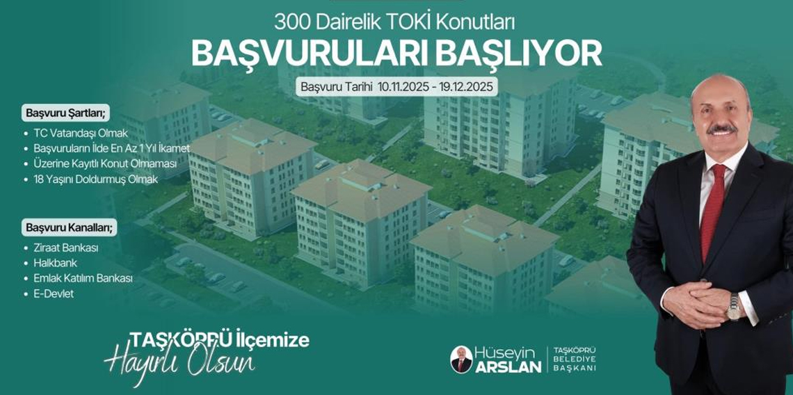Başkan Arslan'dan TOKİ projesi için vatandaşlara başvuru hatırlatması