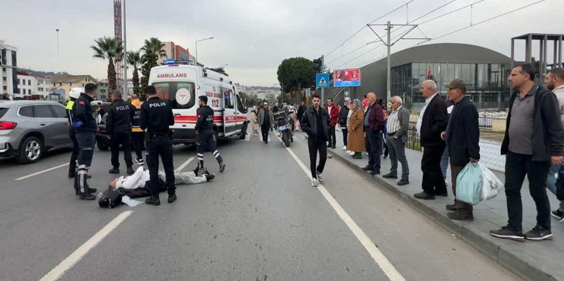 Samsun'da motosiklet kazası: 1 yaralı