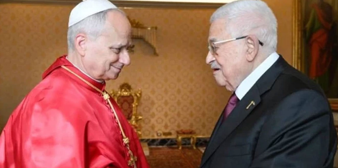 Filistin Devlet Başkanı Abbas, Vatikan'da Papa 14. Leo ile görüştü