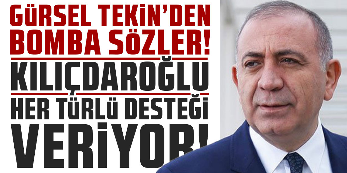 Gürsel Tekin'den bomba sözler: Kılıçdaroğlu her türlü desteği veriyor