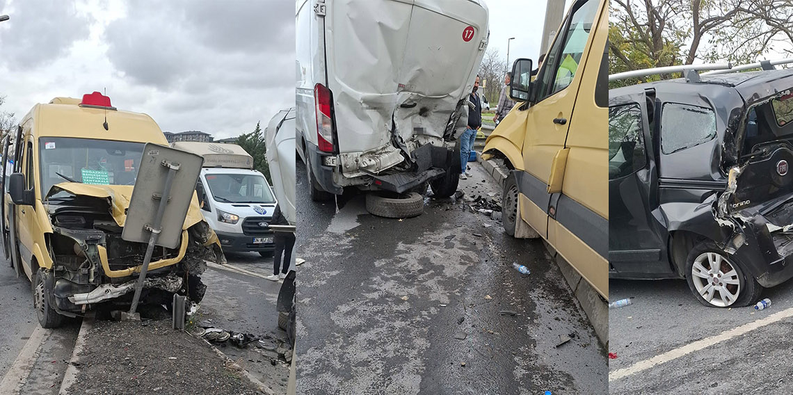 Başakşehir’de zincirleme kaza: 12 yaralı