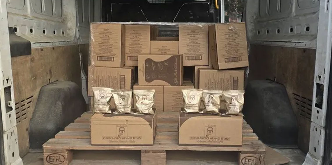 Samsun'da 1 milyon 200 bin liralık sahte kahve ele geçirildi