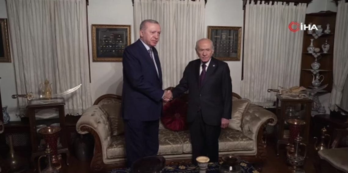 Cumhurbaşkanı Erdoğan, MHP Lideri Bahçeli ile bir araya geldi