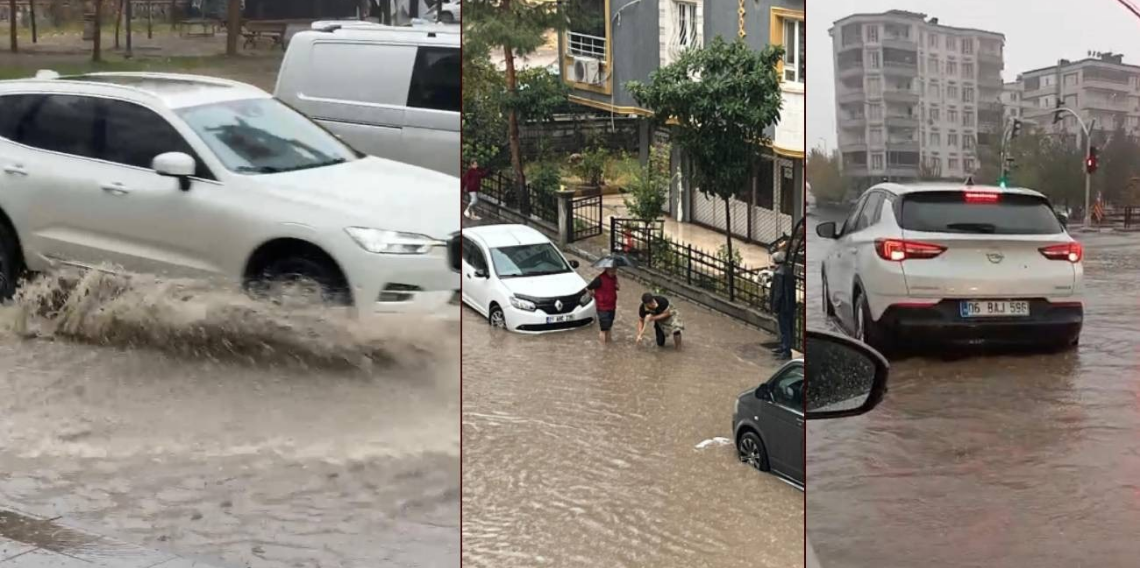Batman’da yağış cadde ve sokakları göle çevirdi, vatandaş rögarları kendi imkanlarıyla açtı