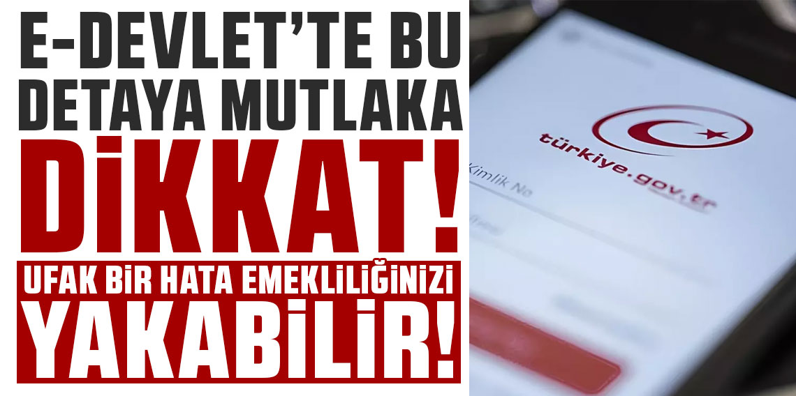 E-Devlet'te bu detaya mutlaka dikkat! Ufak bir hata emekliliğinizi yakabilir