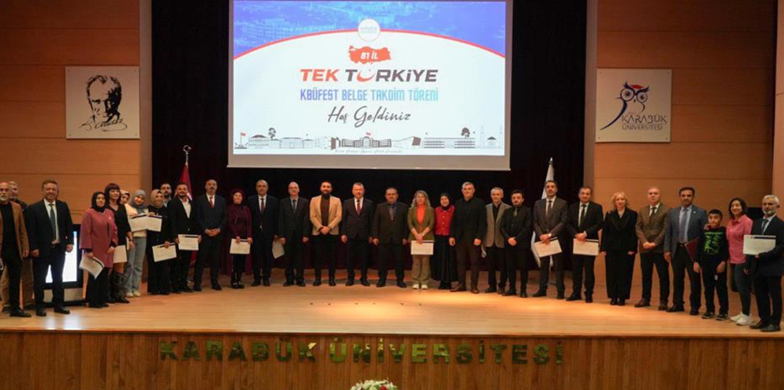 KBÜFEST’e katkı sunanlara teşekkür belgesi