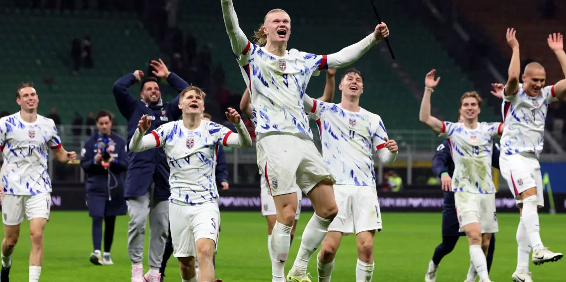 İtalya'yı sahadan silen Norveç, 28 yıl sonra Dünya Kupası'nda