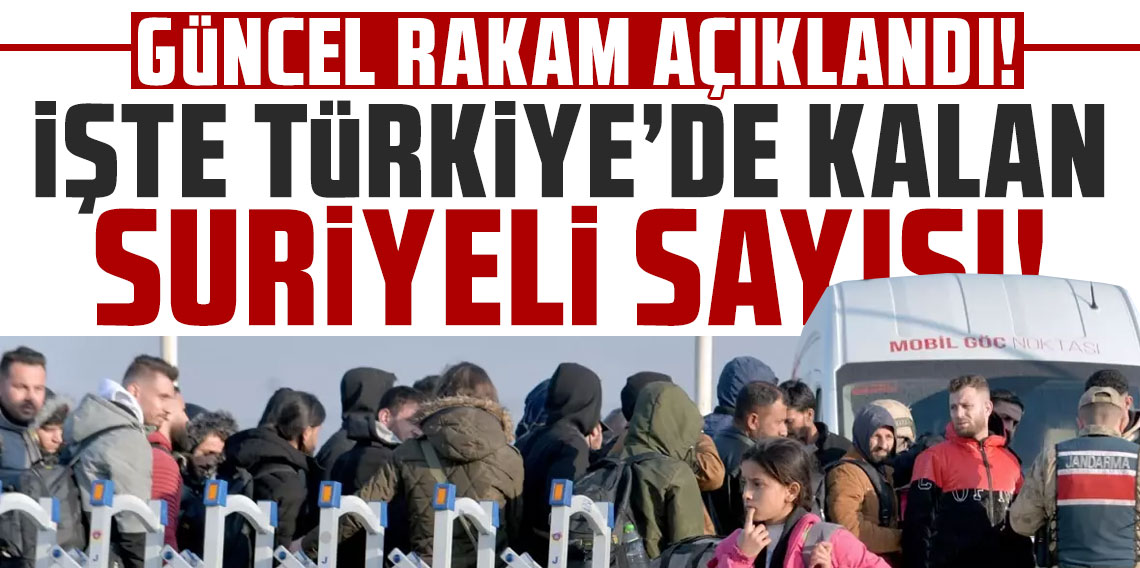 Güncel rakam açıklandı: İşte Türkiye'de kalan Suriyeli sayısı