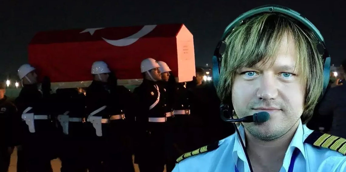 Şehit pilot Hasan Bahar'ın naaşı Türkiye'ye getirildi