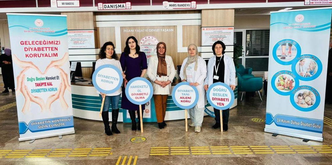 Bayburt'ta vatandaşlar diyabet hastalığı hakkında bilgilendirildi