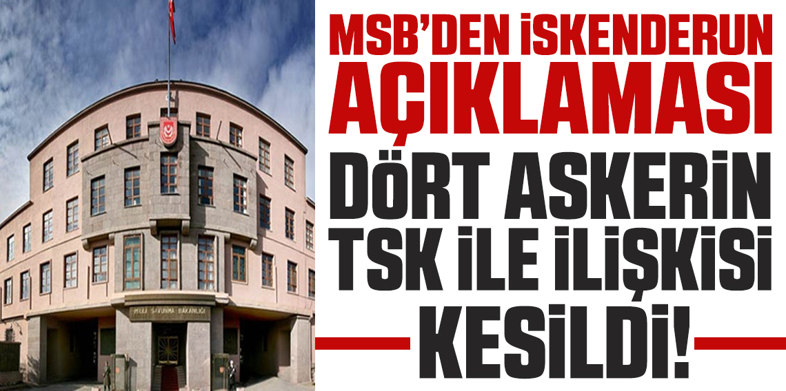 MSB'den İskenderun açıklaması