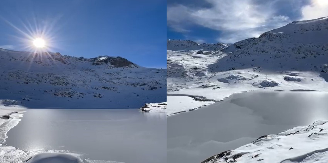 Artabel Gölleri Tabiat Parkı’nda bulunan 20’den fazla göl buz tuttu