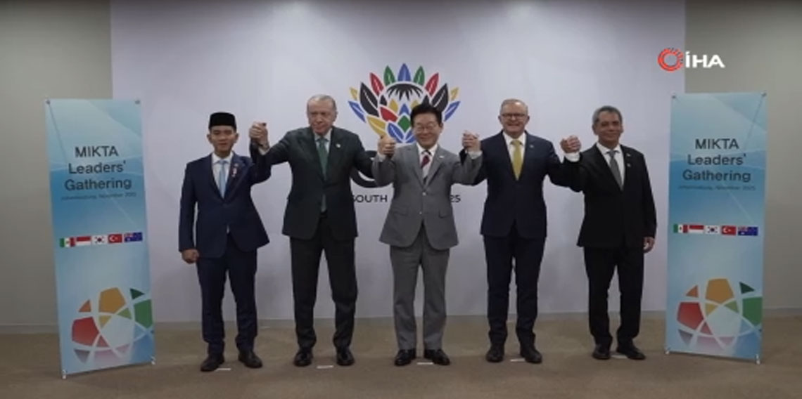 Cumhurbaşkanı Erdoğan, MIKTA liderleriyle bir araya geldi