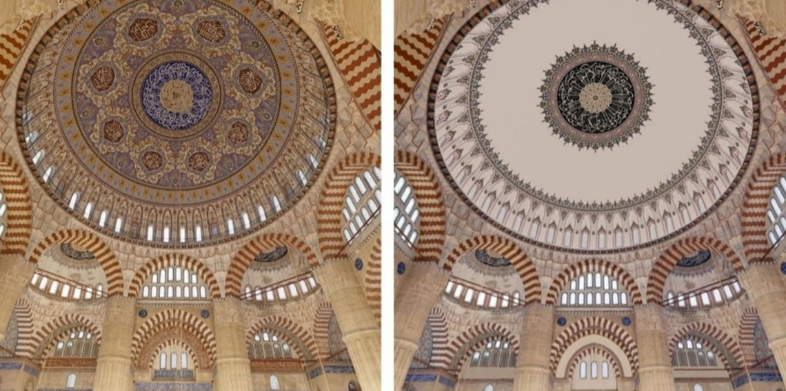 Selimiye Kubbe süslemeleri restorasyonuna mahkeme 