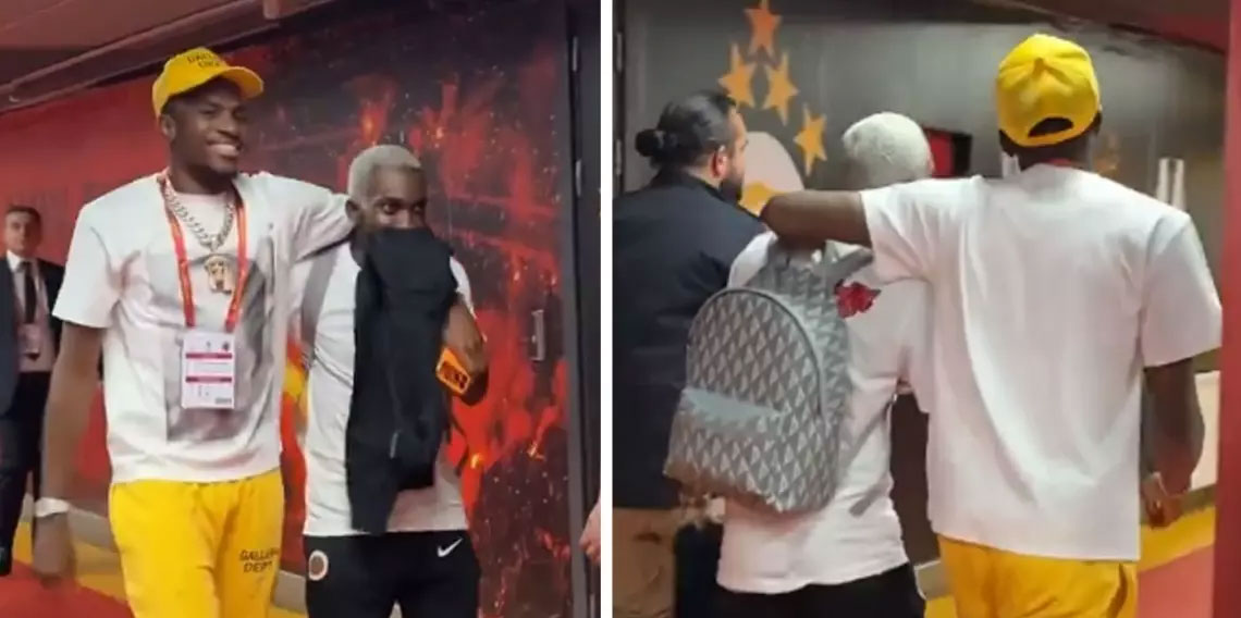 Osimhen ve Onyekuru'nun maç sonu görüntüsü tepki çekti