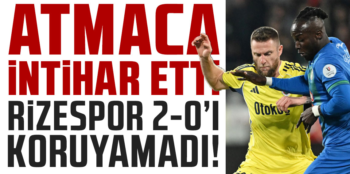 ATMACA İNTİHAR ETTİ! RİZESPOR 2-0’I KORUYAMADI! 